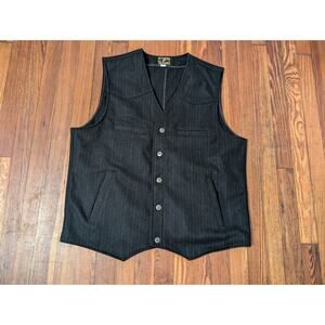 Wyoming Traders Black Wool Concealed Carry Vest Size Large Tall